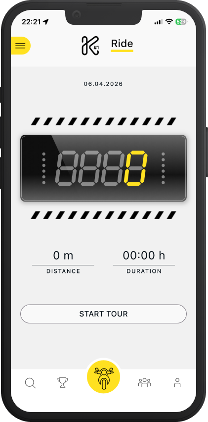 Kurvenheld app screen 1